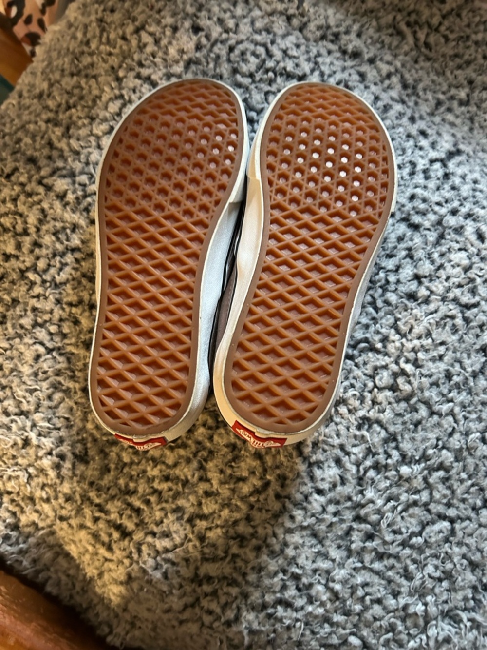 Vans  Checkerboard Slip-On Sneakers - Brown & White - Picture 3 of 4